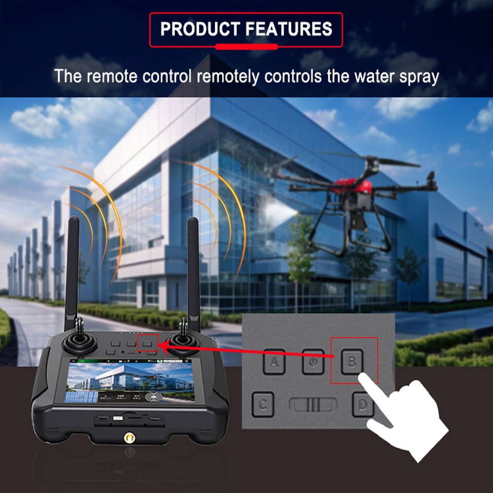 Water spray control function for cleaning drones