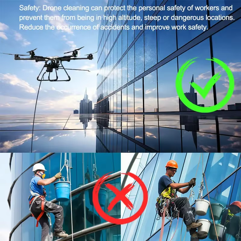 Cleaning drones instead of manual labor is safer