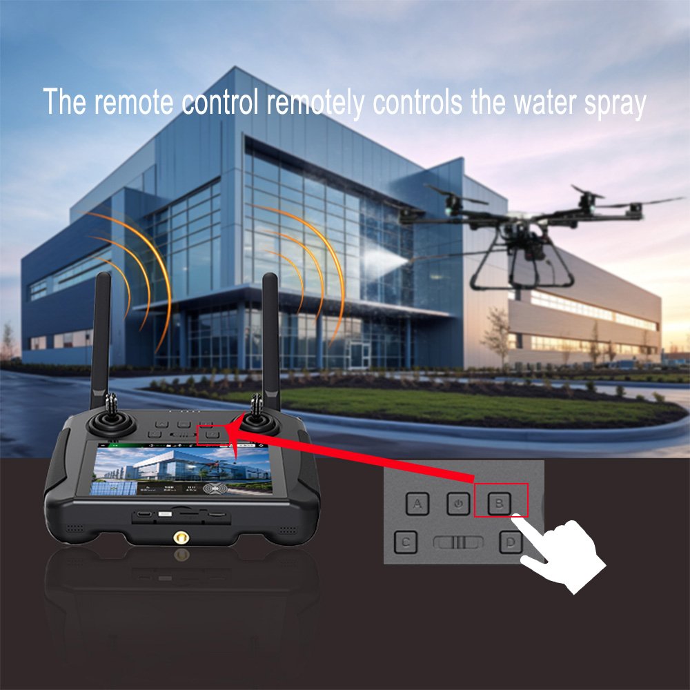 Water spray control function for cleaning drones