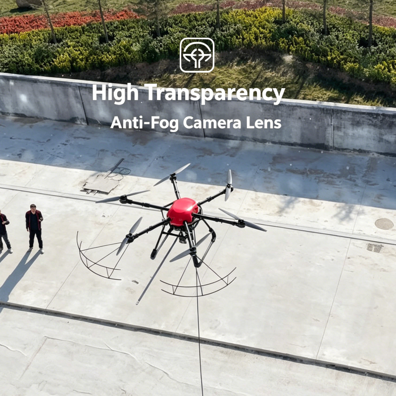 Anti collision facade cleaning drone with 360° obstacle avoidance for high-rise cleaning