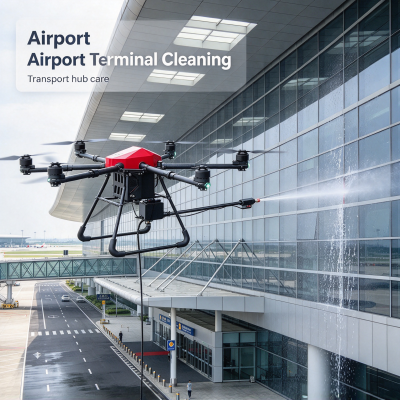 - Hoch aerial drone as alternative to rope access cleaning on high-rise facade