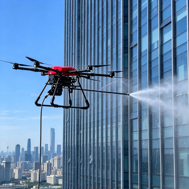 - Best cleaning drone for commercial use cleaning hotel entrance glass